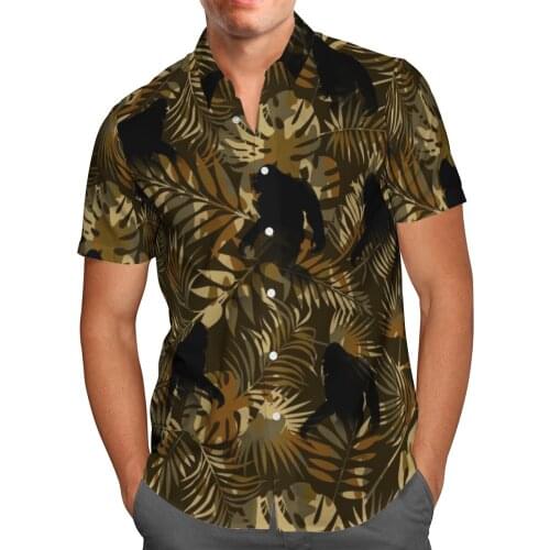 Golden Weeds 3D Print Beach Hawaiian 2021 Summer Shirt Short Sleeve Shirt Streetwear Oversized 5XL Camisa Social Chemise Homme