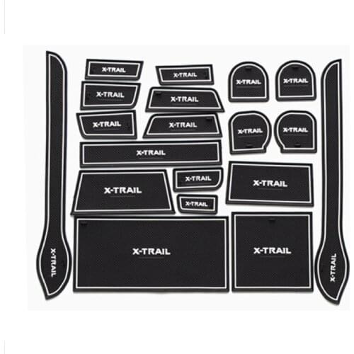 For Nissan X-Trail T31 Anti Slip Door Groove Mat Gate Slot Pad Non-slip Cup Mats Sticker X Trail 2008 2009 2010 2011 2012 2013