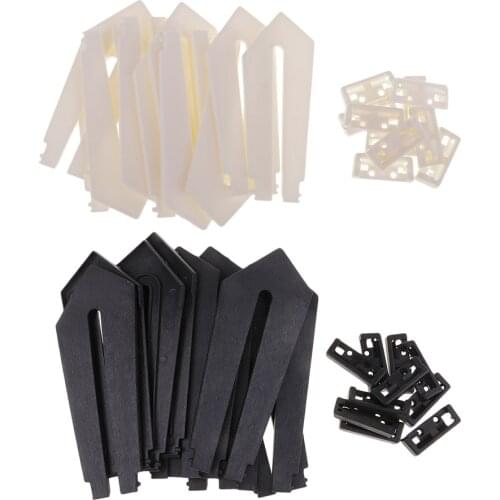 DIY Photo Frame, 10 Piece Plastic Sword Shaped Picture Photo Frame Holder Support Display Easels Stand (Black, White)