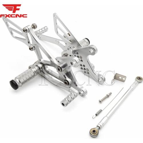 For KAWASAKI Ninja ZX6R ZX636 ZX 6R 2005-2008 Adjustable Aluminum Motorcycle Rearset Footrest Footpeg Rear Set Footrest Foot Peg