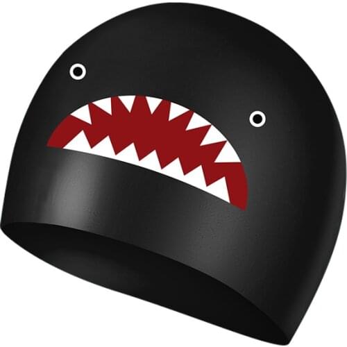 SEACMYDODO Cute Cartoon Swimming Pool Cap Long Hair Silicone Swimming Cap for Children Kids Elastic Fabric Swimming Equipment