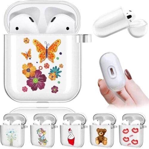 Silicone Cover for Apple Airpods 1/2 Earphone Coque Soft Protector Fundas Airpods 1 Case AirPods 2 Covers Earphones Box