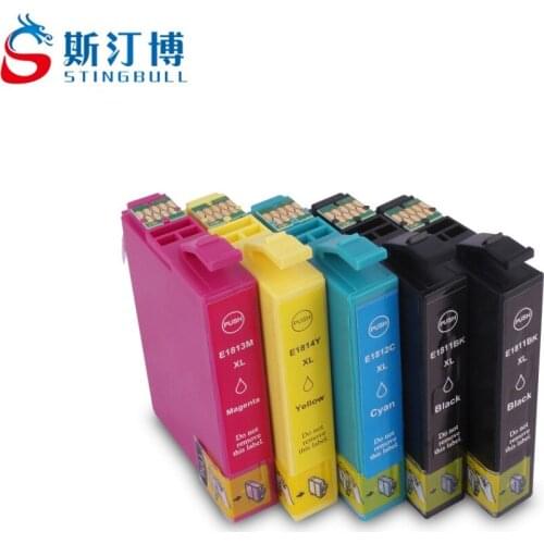 Compatible T1811-T1814 Ink Cartridge For Epson Expression Home XP-102 XP-202 XP-205 XP-212 XP-215 XP-225 XP-302 XP-305 XP-312