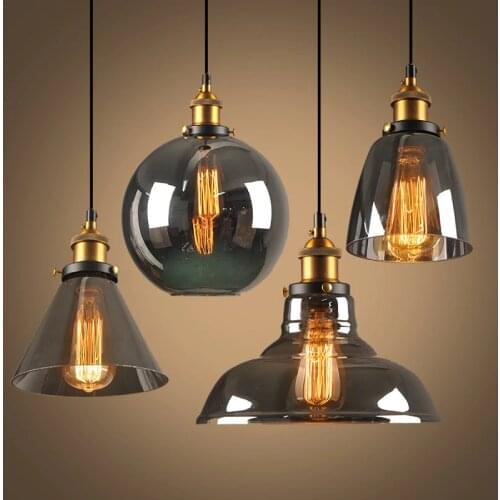 Nordic Vintage Pendant Lights Industrial Glass Hanglamp For Dining Room Bar Decor Retro Luminaire Suspension Kitchen Fixtures