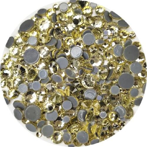 All sizes AAAAA Quality Flatback Jonquil Hot Fix Rhinestones Glass Strass Rhinestones For for clothes wedding decoration