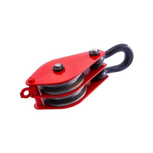 1Ton 2-3-wheel lifting snatch pulley block,2 skid wheel chain hoist chain block crane lifting sling material rigging hardware