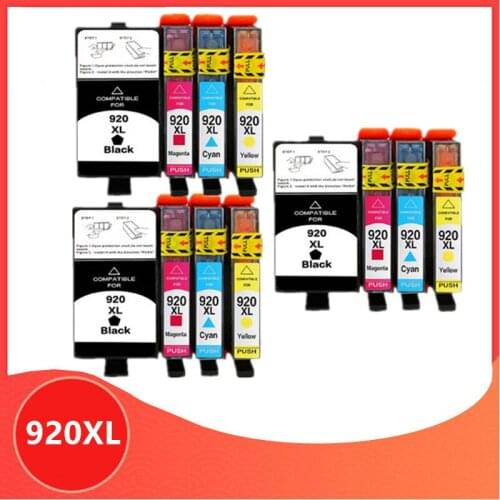 12Pack Compatible ink cartridge for HP 920XL For HP920 for hp 920 Officejet 6000 6500 6500A 7000 7500 7500A printer with chip