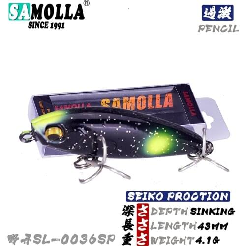 2021 Pencil Fishing Lure Sinking Weights 4.1g 43mm Winter Fishing Accessories Hooks Artificial Bait Goods Pike Lures Carp Fish