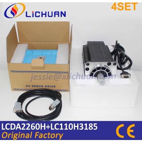 4SET promotion 16Nm Nema42 hybrid servo motor kit AC220v high voltage closed loop stepper motor 16Nm servo stepper motor driver