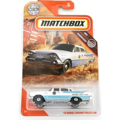 59 DODGE CORONET POLICE CAR Matchbox Car 1:64 Metal Material Body Race Car Collection Alloy Car Gift