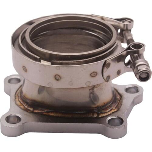 76mm 3" 5- V-Band Adapter Downpipe Flange W/ Clamp For Mazdaspeed 6