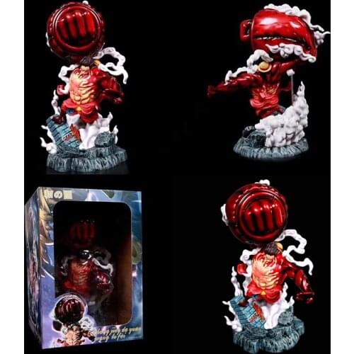 Anime One Piece Monkey D. Luffy Action Figure GK Kimono Super Great Ape King 43cm PVC Collection Model Dolls Toys for Boys Gifts