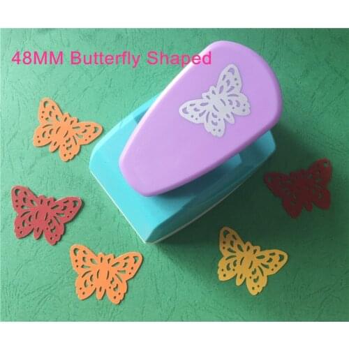 Free Shipping Large Size 48MM Butterfly Shaped Punch Craft Scrapbooking Paper Puncher Children DIY Tools Scrapbooking Punches