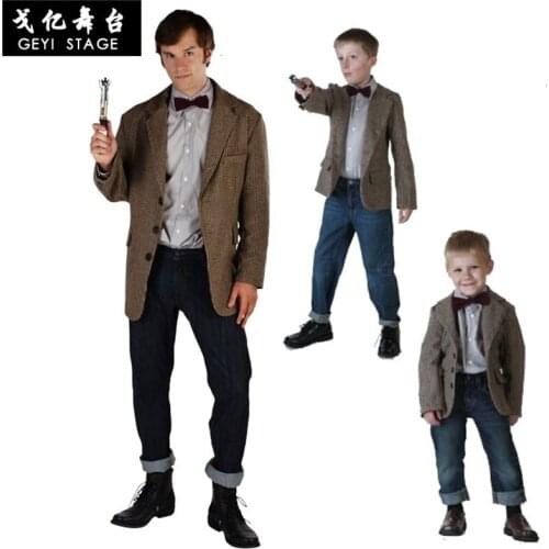 Free Shipping Cosplay Costume Doctor Who Eleventh Doctor Matt Smith Uniform Halloween Christmas Anime Anime Game for adult men