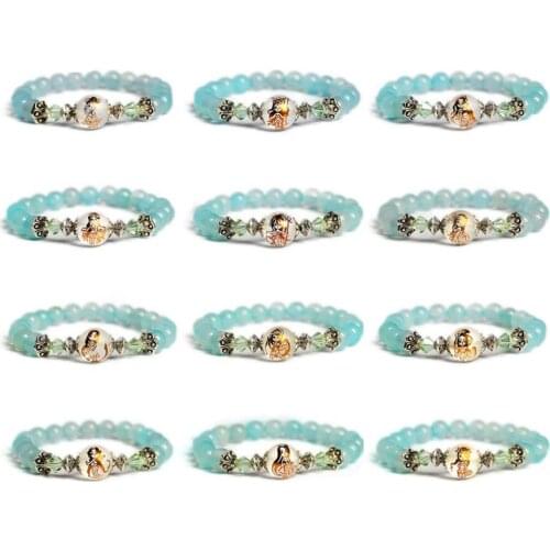 Natural Agate Constellation Popular Bracelet 12 Constellations Guardian Sprite Reiki Heal Bracelet Lady Fashion Charm Jewelry