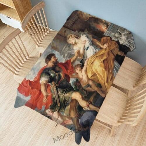 Master Paul Rubens Bible Story Angels Christian Home Decorative Table Cover