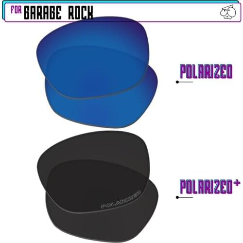 EZReplace Polarized Replacement Lenses for - Oakley Garage Rock Sunglasses - BlackPPlus-SapphireP
