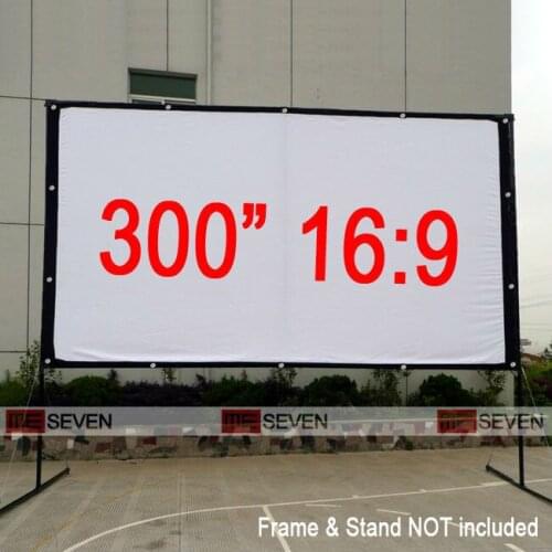 Factory Supply 300inches 16:9 Foldable HD white Canvas projection projector screen For Large-scale exhibition or outdoor movie