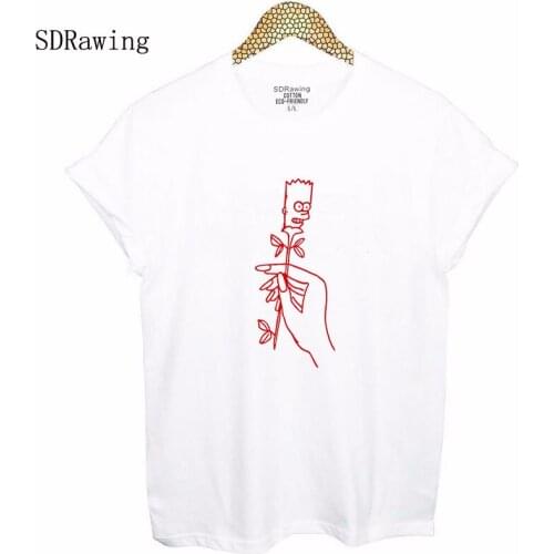 Summer Rose flower Print Women t shirt Cotton Casual Funny brand t shirt For Lady Top Tee Hipster Tumblr Drop Ship plus size