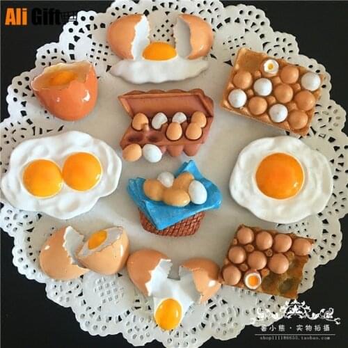 European Eggs Cheese Milk Breakfast Magnetic Paste 3D Refrigerator Russian Magnets Fridge Magnet Early Child Education