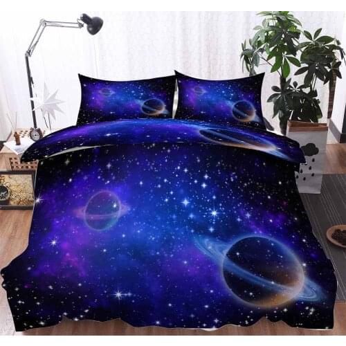 Creative 3D HD Printing Duvet Cover Colorful Space Bedding Sets For Children Custom Twin Queen King Drop Shipping