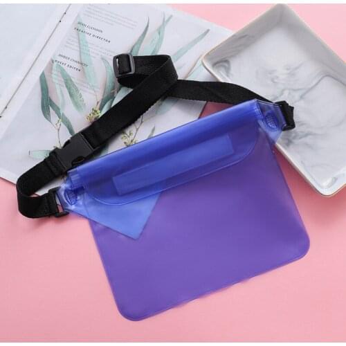 Newly Outdoor 3-Zipper Design Durable Waterproof Pouch Adjustable Waist Strap Waterproof Phone Case Wallet for Boating Fishing
