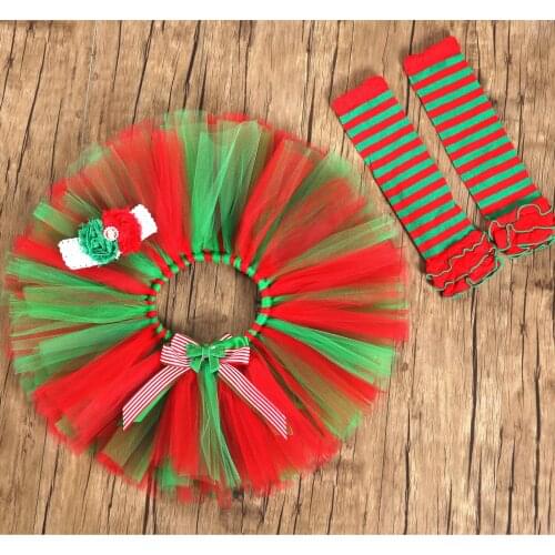 New Christmas Half Dress Girls Tutu Skirt For Baby Children Merry Christmas Party Cosplay Costume Performance Clothing Red