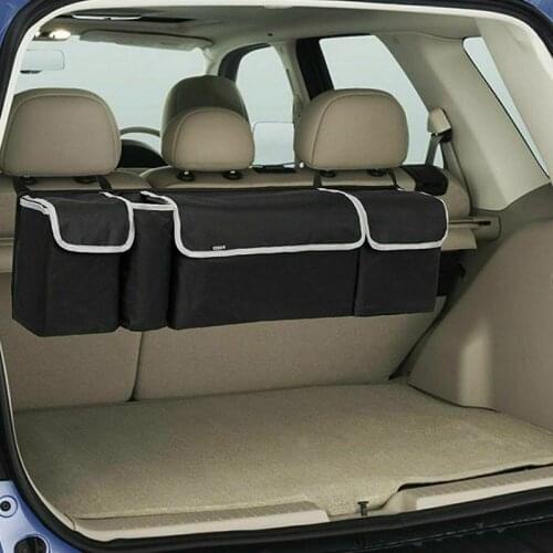 Car Trunk Organizer Backseat Storage Bag Oxford Cloth Multi-use Hanging Car Back Seat Container Interior Stowing Tidying Bag