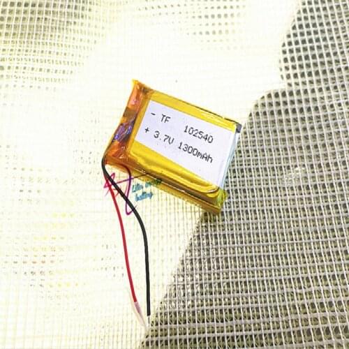 3.7V 1300mAh Rechargeable li-Polymer Li-ion Battery For MP3 PDA sport Camera portable set-top box DVR 102540