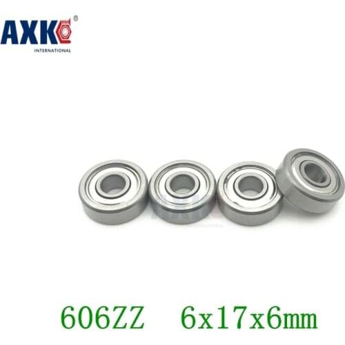 Free Shipping Axk 606 2z 606z 20pcs Bearing 606zz 6x17x6mm Shielded Miniature Ball Bearings 6x17x6mm 6*17*6mm Abec5