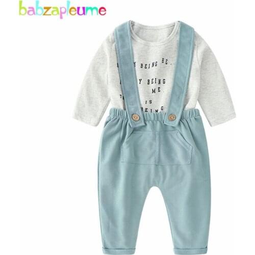 2Piece/2020 Spring Autumn Baby Boys Outfit Newborn Clothes Casual Korean Fashion Cotton T-shirt+Pants Infant Clothing Set BC1254