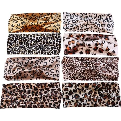 2020 Latest Retro Leopard Turban Headband Hairband For Girls Kids Hair Head Hoop Band Wrap Accessories Scrunchie Headdress Bands