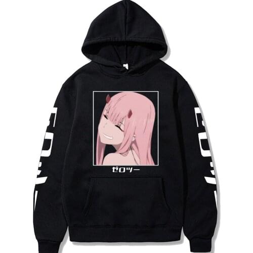 Anime Zero Two Print Pullover Women Winter Sweatshirt Men Oversized Hoody Darling In The Franxx Costume Hoodie Harajuku Sudadera
