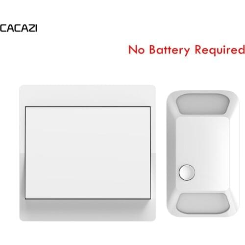 CACAZI Self powered Wireless Switch 433Mhz Push Remote Control Home Smart Wall Panel No battery 1 2 gang 1 2 Controller 110-220V