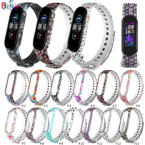 Strap for Mi band 5 Sport soft Silicone belt watchband Bracelet For Xiaomi Mi Band 5 smart watch Replacement Fashion wristband
