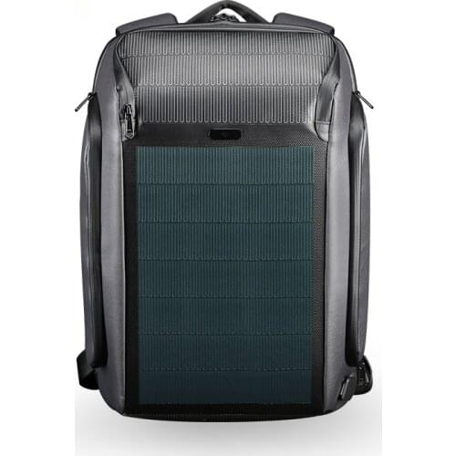 REJS LANGT Beam Backpack Men Solar Panel Charging Usb Backpack Fit 15.6 Inch Laptop Anti-Theft Travel Bag High Quailty Kingsons