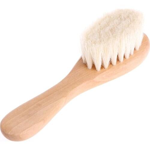 Wooden Handle Brush Baby Hairbrush Newborn Hair Brush Infant Comb Head Massager Wholesale