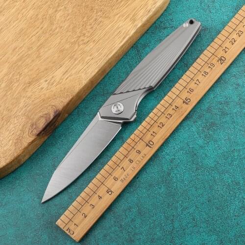NINE THORN -M390 folding knife titanium alloy blade, titanium alloy handle, outdoor camping fruit knife, EDC tool