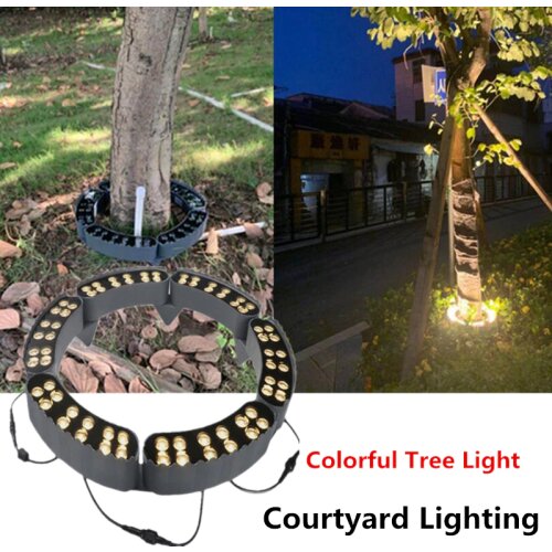 Outdoor Garden Spotlight Colorful Light Corrugated Tree Light Courtyard Lighting Xmas Lights Outdoor Pillar Lamp Landscape Lamp