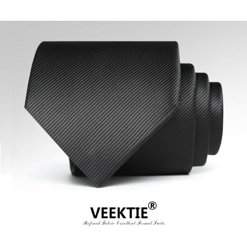 VEEKTIE Classic Series 8cm Width Formal Mens Tie Wedding Party Necktie Tuxedo Suit Accessories Black Blue Turquoise Gravata