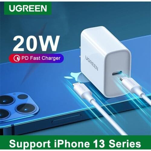 Ugreen 20W Quick Charge 4.0 3.0 PD Charger For iPhone 12 Pro X QC4.0 QC3.0 USB Type C Fast Charger For Xiaomi Phone PD Charger