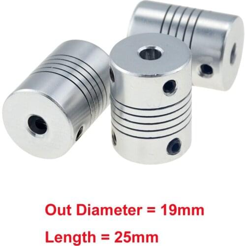 1pcs 5x8mm CNC Motor Jaw Shaft Coupler 5mm To 8mm Flexible Coupling OD 19x25mm wholesale Dropshipping 3/4/5/6/6.35/7/8/10mm