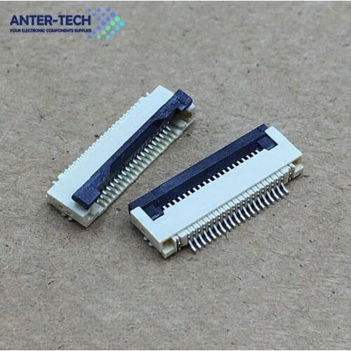 10pcs 0.5mm/1mm Pitch Under Clamshell Socket FPC FFC Flat Cable Connector 4P 5P 6P 8P 10P 12P 14P 16P 20P 22P 24P 30P 34P