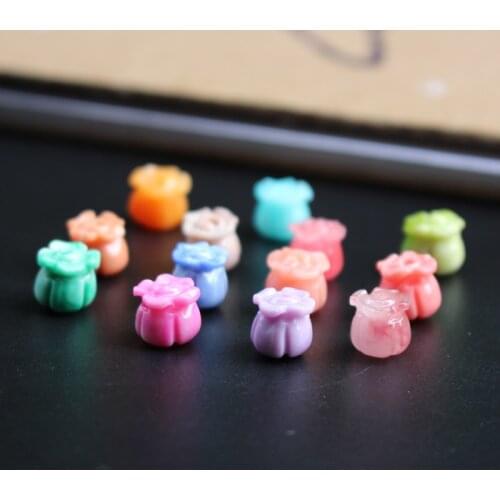 10Pcs 8mm Double Colored Lily of the Valley Flower Beads Artificial coral beads Lovely Multi-color for Jewelry making DIY 2020