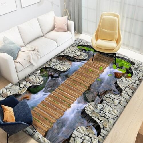 3D Scenery Living Room Carpet Bedroom Rugs Fun Adventurous Children Play Game Mat Anti-slip Kitchen Hallway Area Rug Doormat