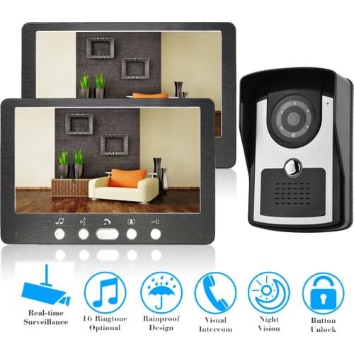 7 inch Wired Video Doorbell Intercom for Home Rainproof Camera Visual System Video Door Phone
