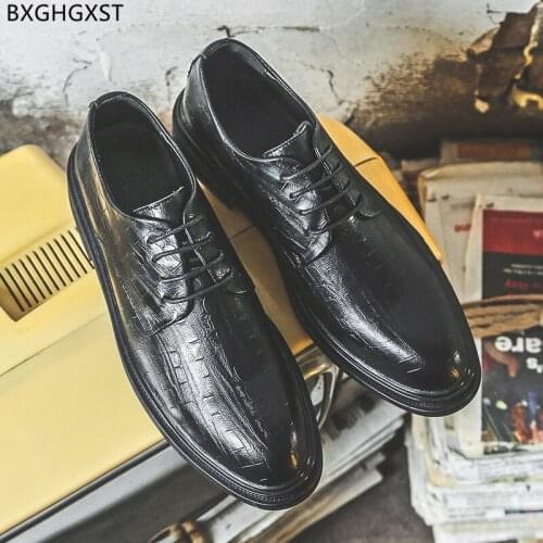 Black Dress Shoes Mens Fashion Oxford Leather Shoes Man Formal Party Shoes for Men 2021 Zapatos De Hombre Chaussure Homme Sapato