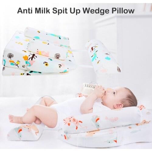 Baby Anti-spitting Wedge Slope Pillows Infant Nursery Anti Acid Reflux Pillow Protecting Spine Anti-Choking Crib Mattress Pillow