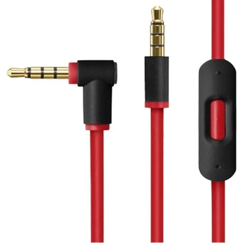 Hot Replacement Remote Talk o Cable for Beats Studio, Executive, Mixer, Solo HD, Wireless, and Pro Headphones(Black+Red)