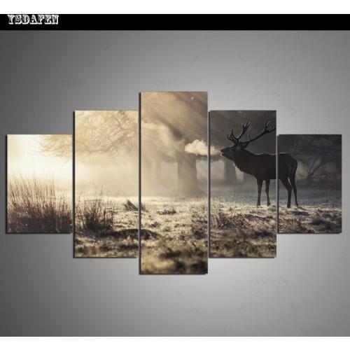 HD Printed Painting Canvas Printing Animal Deer painting Room decor print poster picture canvas Framed Art HG-123